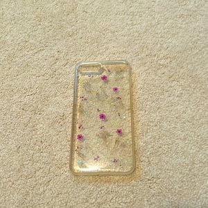 clear with flowers - iphone case